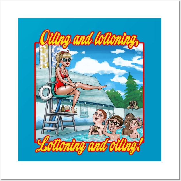 Oiling and Lotioning - TEXT Wall Art by mcillustrator